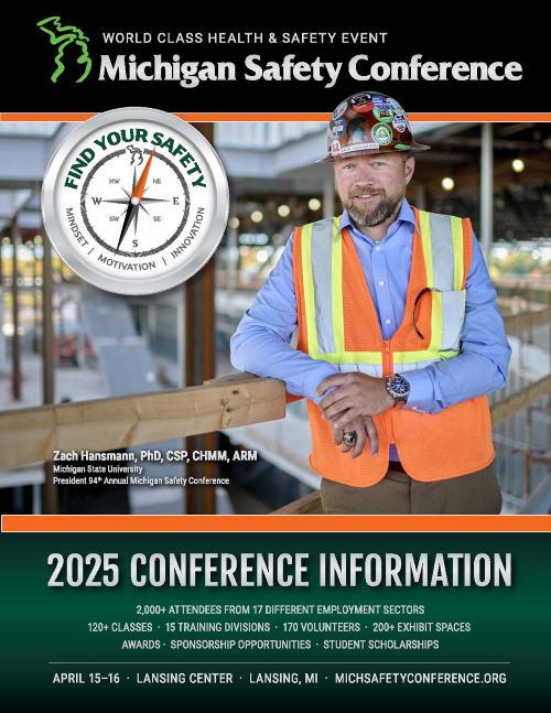 Image of 2025 Michigan Safety Conference flyer cover