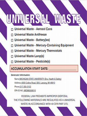 A universal waste label